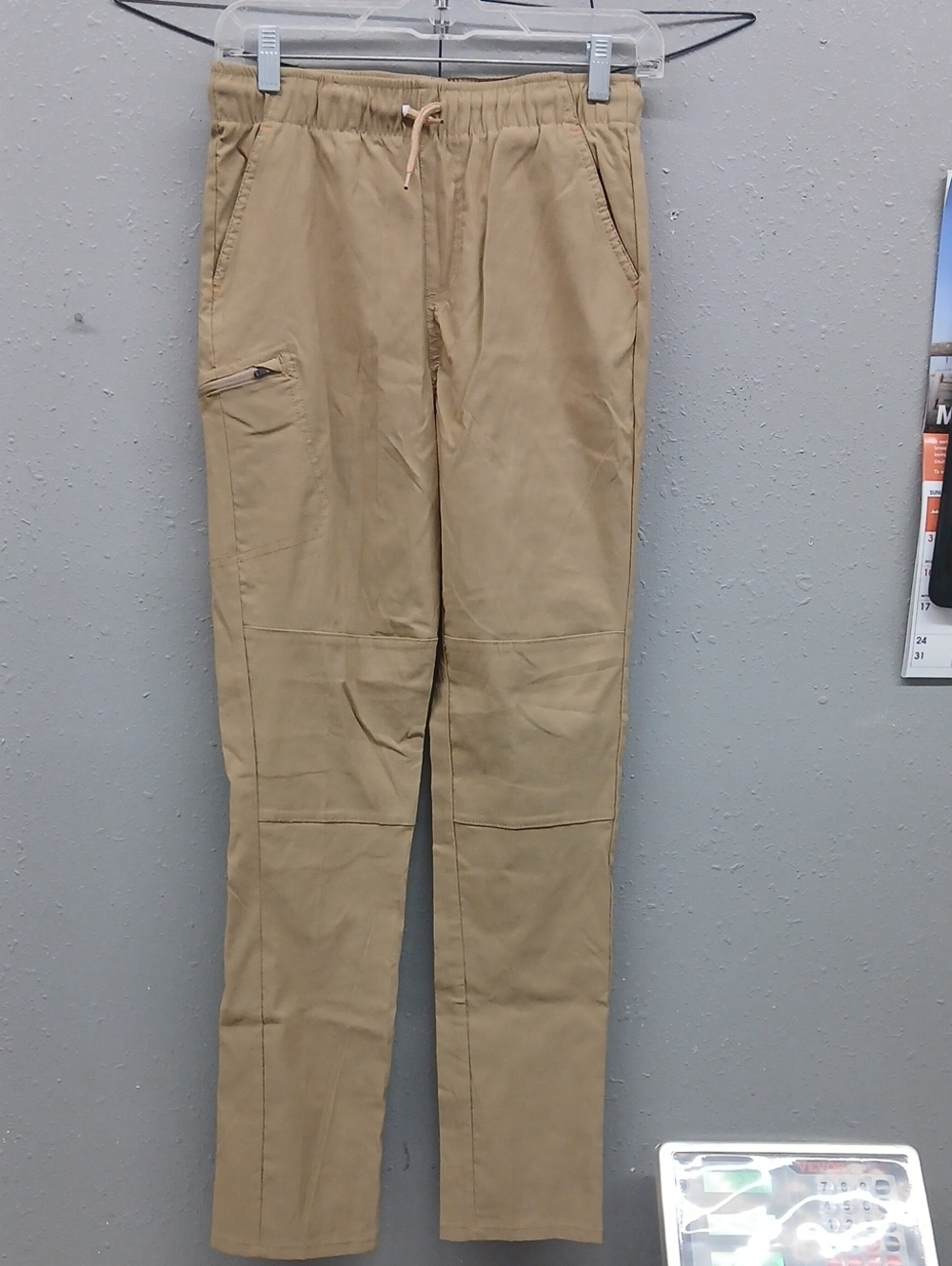 Weatherproof Tan Cargo Drawstring Pants
